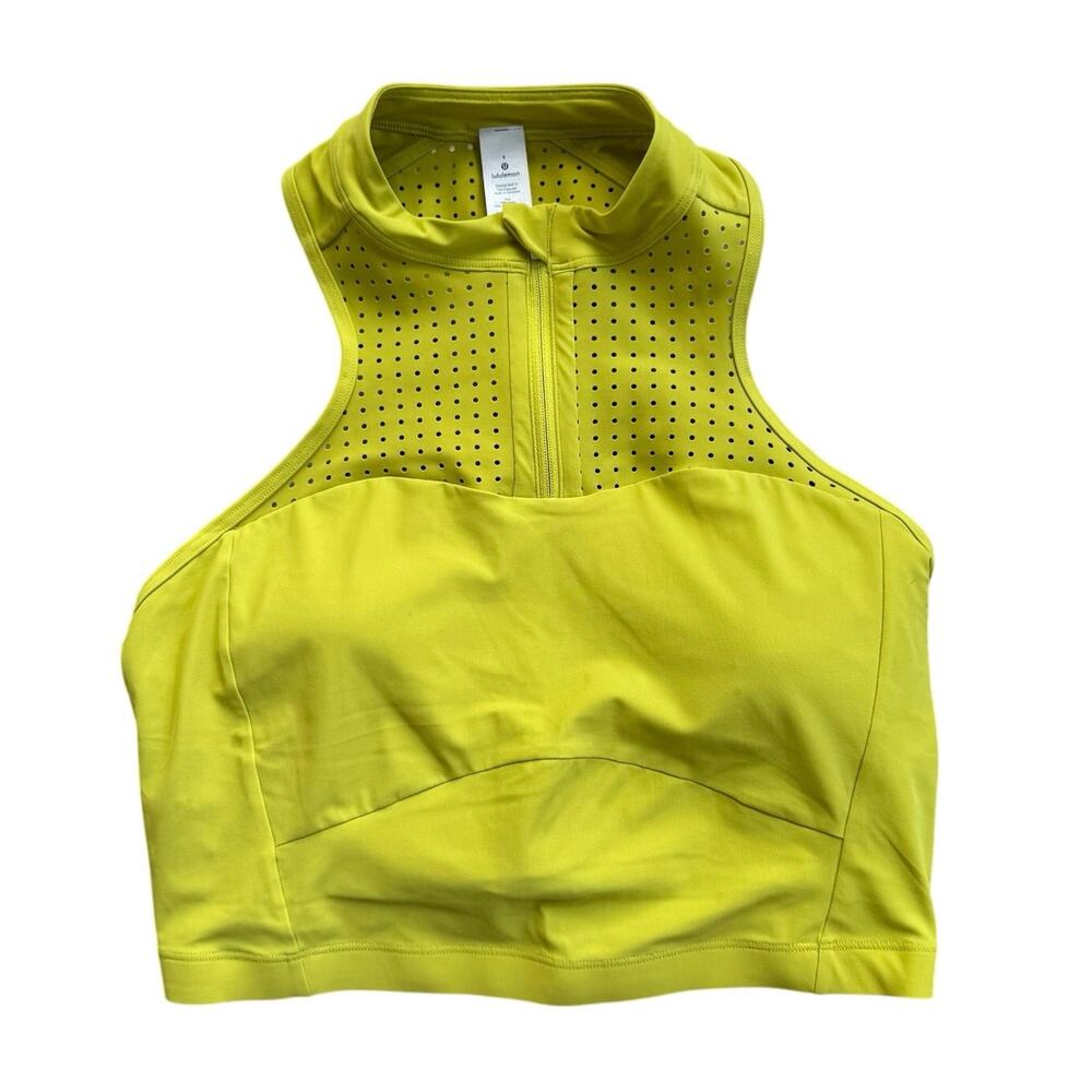 Lululemon Unleash Strength Bra, Yellow Serpentine Size 4 - Picture 3 of 5